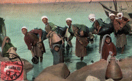 Ethnologie Afrique (Egypte) Sakah Au Bord Du Nil, Porteurs D'eau - Carte Colorisée De 1907 - Afrika