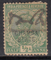 ½a Used Chamba, SG44, KGV Series (Single Star) 1913-1923, British India,  - Chamba