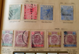 Malaysia Perak - 9 Marken Von 1892 Und 1895 Gem. Image - Perak