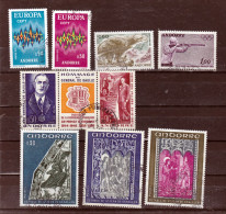 Andorre Française 1972 Année Complète Oblitérée Used Cote 28 - Volledige Jaargang