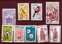 Andorre Française 1974 Années Complètes Oblitérée Used Cote 21 - Années Complètes