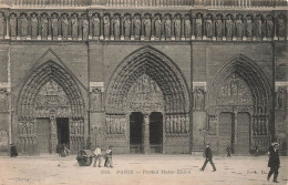 FRANCE - Paris - Portail Notre Dame - Carte Postale Ancienne - Notre Dame De Paris