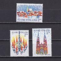 FINLAND 1997, Sc# 1062-1064, Christmas, Architecture, Church, MNH - Andere & Zonder Classificatie