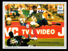 GAMBIE     BF  306  * *  SURCHARGE ( Cote 7.50e ) Euro 96  1996  Football  Soccer  Fussball  Salenko - Championnat D'Europe (UEFA)