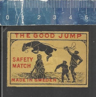 THE GOOD JUMP  - OLD (1924) MATCHBOX LABEL SWEDEN - Zündholzschachteletiketten