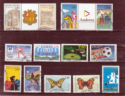 Andorre Française 1994 Année Complète Oblitérée TB  Cote 21 - Annate Complete