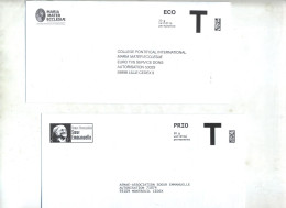 Lot 4 Enveloppe Reponse T Theme Religion - Cartas/Sobre De Respuesta T