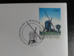 BELGIQUE-moulin De Lombeek(Rosendaal) - 2002- Cachet PJ Concordant - Mühlen