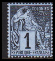 1881-1886. COLONIES FRANCAIS. 1 C COLONIES POSTES. Hinged. - JF537363 - Altri & Non Classificati