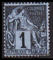 1881-1886. COLONIES FRANCAIS. 1 C COLONIES POSTES. Hinged. - JF537365 - Altri & Non Classificati