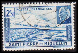 1941. SAINT-PIERRE-MIQUELON. Philippe Pétain 2F50 Very Unusual Cancelled.  - JF537381 - Storia Postale