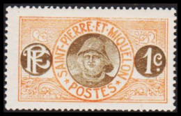 1909-1917. SAINT-PIERRE-MIQUELON. Fisher 1 C. Never Hinged.  (Michel 73) - JF537398 - Briefe U. Dokumente