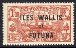 Wallis Et Futuna N° 42 XX   Timbres De Nlle Calédonie Surchargés : 1 F. 10 Brun-rouge Sans  Charnière, TB - Neufs