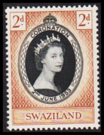 1953. SWAZILAND. Elizabeth Coronation 2 D Hinged.  (MICHEL 54) - JF537479 - Swaziland (...-1967)