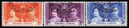 1937. SIERRA LEONE. Georg VI Coronation Complete Set.  (MICHEL 148-150) - JF537482 - Sierra Leone (...-1960)