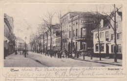 WESEL - RHEINLAND-WESTFALLEN - DEUTSCHLAND - RELIEF UND BELEBTE ANSICHTKARTE 1904....BAUSTRASSE.... - Wesel