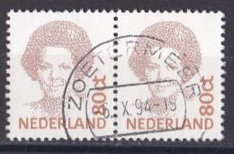 Pays Bas -  1980 - 89   Béatrix   Y&T  N °  1380 C  Double Avec Belle Oblitération - Gebraucht