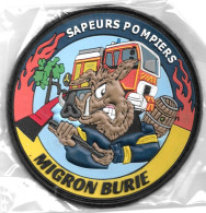Ecusson PVC SAPEURS POMPIERS MIGRON BURIE 17 - Bomberos
