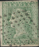 British India 1854 QV 2a Two Anna Litho / Lithograph / Typograph Stamp With 4 Wide Margins With Used As Per Scan - 1854 Britische Indien-Kompanie