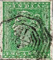 British India 1854 QV 2a Two Anna Litho / Lithograph / Typograph Stamp With 4 Wide Margins With Used As Per Scan - 1854 Britse Indische Compagnie