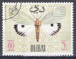 Dubai 1968 Single Stamp From The Butterfly In Fine Used. - Dubai
