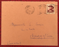 France, N°495 Sur Enveloppe De Tours 22.?.1941 - (B3652) - 1921-1960: Modern Tijdperk