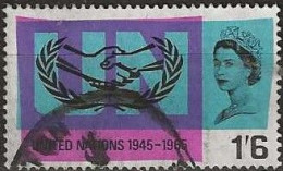 GREAT BRITAIN 1965 20th Anniversary Of UNO And International Co-operation Year - 1s.6d. ICY Emblem FU - Usati