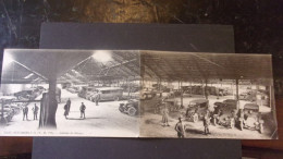 WWI PARIS MATERIEL MILITAIRE : PARC AUTOMOBILE D.T.M.175 - Intérieur Du Garage - CARTE PANORAMIQUE - Material