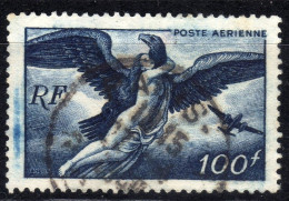 VARIETE Sur TIMBRE OBLITERE FRANCE POSTE AERIENNE N° 18 - DEFAUT D'essuyage - Used Stamps