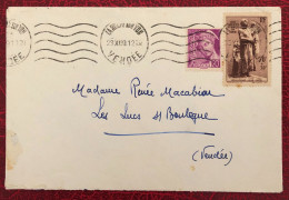 France, Divers Sur Enveloppe De La Roche Sur Yon 23.11.1939  - (B3669) - 1921-1960: Modern Period