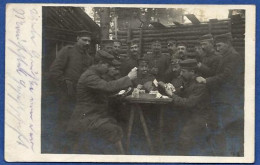 CPA Militaire Militaria Jeu De Cartes Carte à Jouer Carte Photo RPPC Circulé - Cartes à Jouer