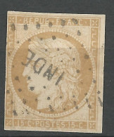 CERES N° 22  CACHET LOSANGE INDE Aminci / Used / Cote  200€ - Ceres