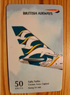 Prepaid Phonecard United Kingdom, Interglobe - Airplane, British Airways, Boeing 747-400 - Emissions Entreprises