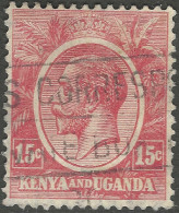 Kenya & Uganda. 1922-27 KGV. 15c Used. SG82 - Kenya & Ouganda