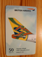 Prepaid Phonecard United Kingdom, Interglobe - Airplane, British Airways, Boeing 747-400 - Emissions Entreprises