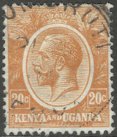 Kenya & Uganda. 1922-27 KGV. 20c Used. SG83 - Kenya & Uganda