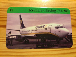 Prepaid Phonecard United Kingdom, Discount Phonecard - Airplane, Ryanair, Boeing 737-200 - Emissioni Imprese