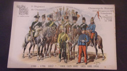 SABRETACHE  UNIFORME TENUE MILITAIRE 5 EME REGIMENT DE CHASSEURS DU HAINAUT CREE DRAGONS 1675 TRANS CHASSEURS CHEVAL 178 - Reggimenti