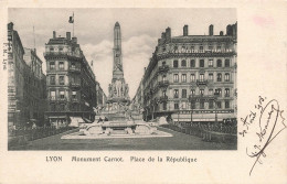 FRANCE - Lyon - Monument Carnot - Place De La République - Contrexeville Pavillon - Carte Postale Ancienne - Lyon 2