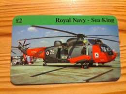 Prepaid Phonecard United Kingdom, Discount Phonecard - Helicopter, Royal Navy, Sea King - Bedrijven Uitgaven