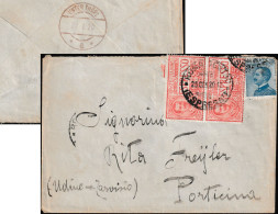 Italie 1903 / 1920 Y&T Exp 1 En Paire Sur Lettre Par Exprès. De Rome à Porticina (Udine-Tarvisio). Via L'Autriche ! - Express Mail