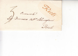 ITALIA  1872 - Lettera Da  Rocca Vittiano A Rieti - Manuscrits
