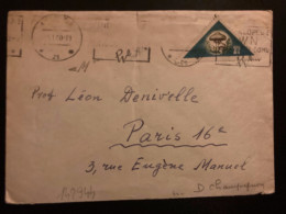 LETTRE Pou La FRANCE TP CHAMPIGNONS 2,50Zt OBL.MEC.1 1 60 + JOUR DE L'AN PREMIER JANVIER 1960 - Lettres & Documents