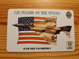 Prepaid Phonecard United Kingdom, Unitel - Airplane, Air Forces Of The World, USA, F-4E Phantom II. - [ 8] Companies Issues