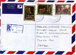 72441 - Südafrika - 1988 - 2@50c Rembrandt MiF A R-LpBf WESTVILLE -> Japan - Cartas & Documentos