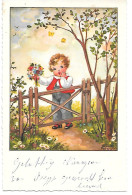 Illustrator - Hannes Petersen - Child, Enfant, Kind, Bambino, Flowers, Fleurs, Papillon, Butterfly, Fiori - Petersen, Hannes