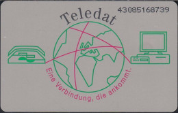 GERMANY P08/93 - Teledat - Weltkugel - P & PD-Series: Schalterkarten Der Dt. Telekom