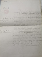 Belgique, Act Notaire, Meix-le-Tige 1877 - Autres & Non Classés