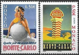 2004 Monaco   Mi. 2693-4 ** MNH   Europa: Ferien - 2004