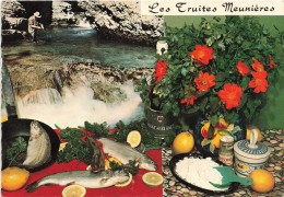 RECETTES - Cuisine - Recette Des Truites Meunière - Colorisé - Carte Postale - Ricette Di Cucina